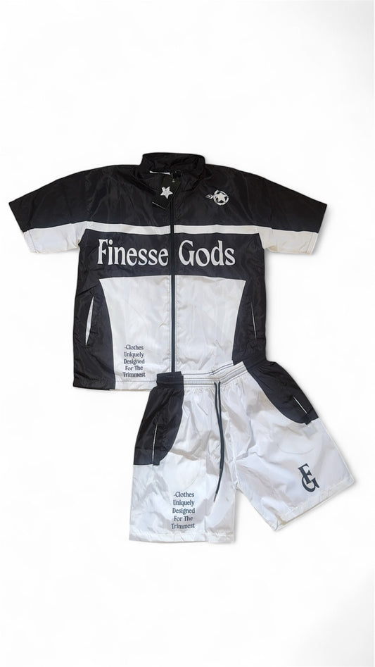White/ Black FG Windbreaker Set